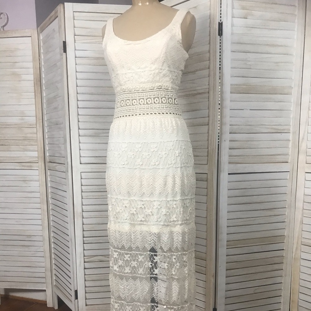 Maxi Dress Crocheted Urban Girl Sz Small NEW